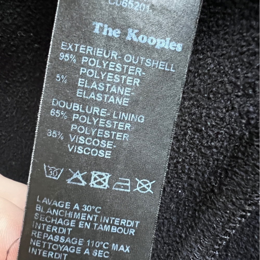 The Kooples Black sport Moto jacket Size Medium no belt - Picture 8 of 11